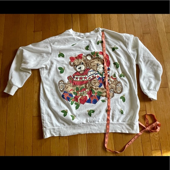 90s Vintage Teddy Bear Holiday Sweater - Picture 10 of 11